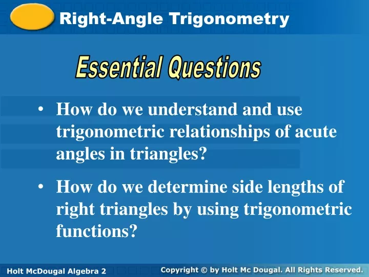 right angle trigonometry