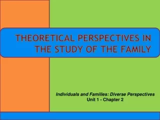 Theoretical Perspectives in the Study of the Family