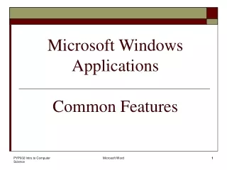 Lab 04 - a Microsoft Windows Applications Common Features