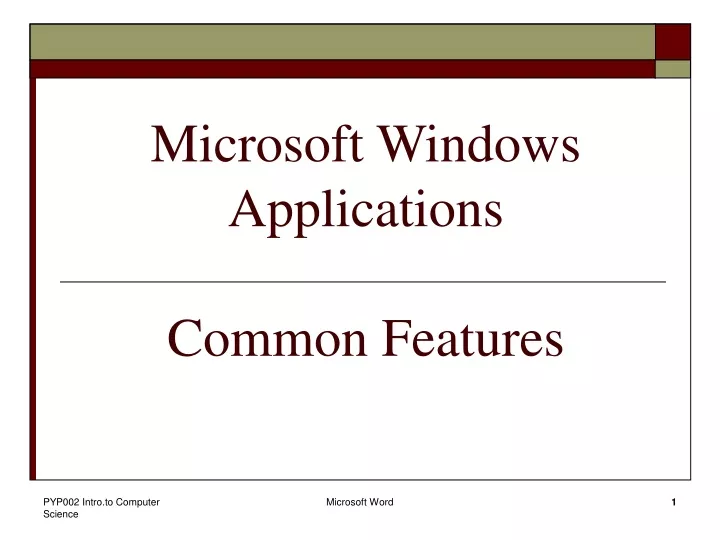 lab 04 a microsoft windows applications common features