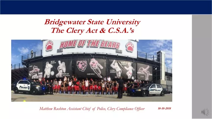 bridgewater state university the clery act c s a s