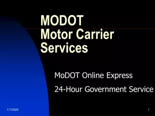 MODOT  Motor Carrier Services