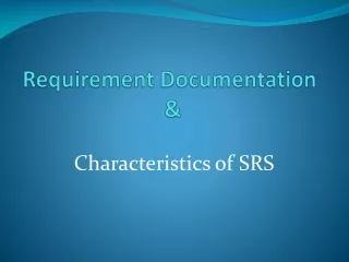 Requirement Documentation  &amp;
