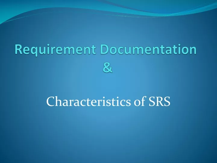 requirement documentation