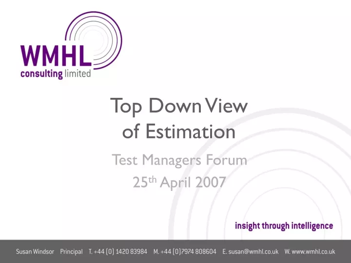 top down view of estimation