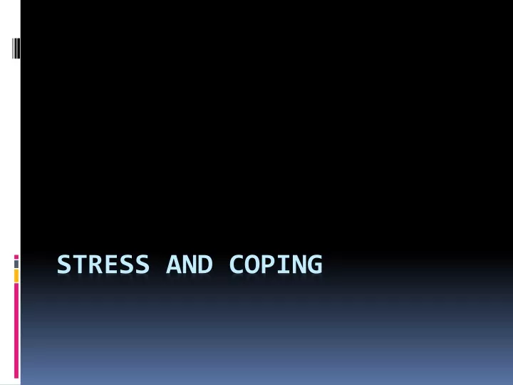 stress and coping