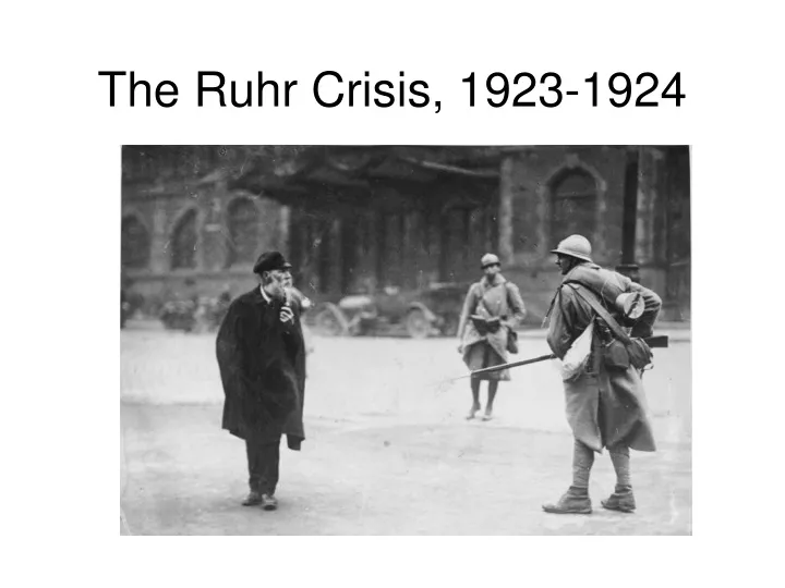 the ruhr crisis 1923 1924