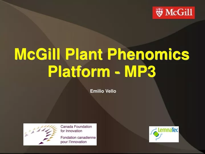 mcgill plant phenomics platform mp3