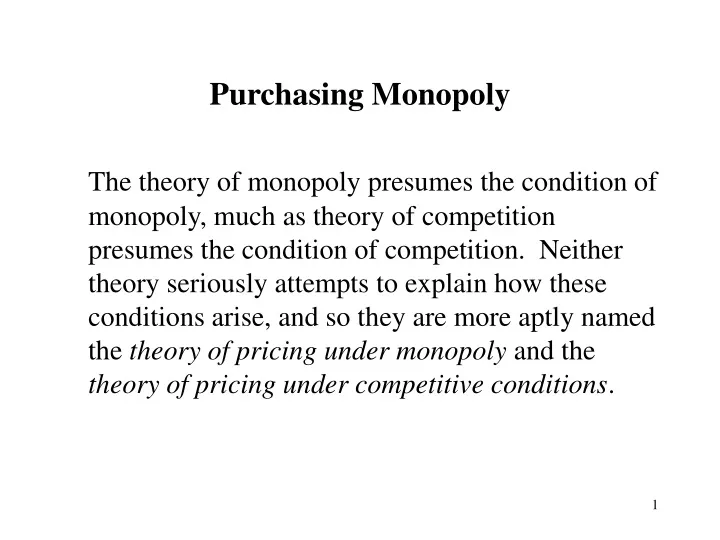 purchasing monopoly
