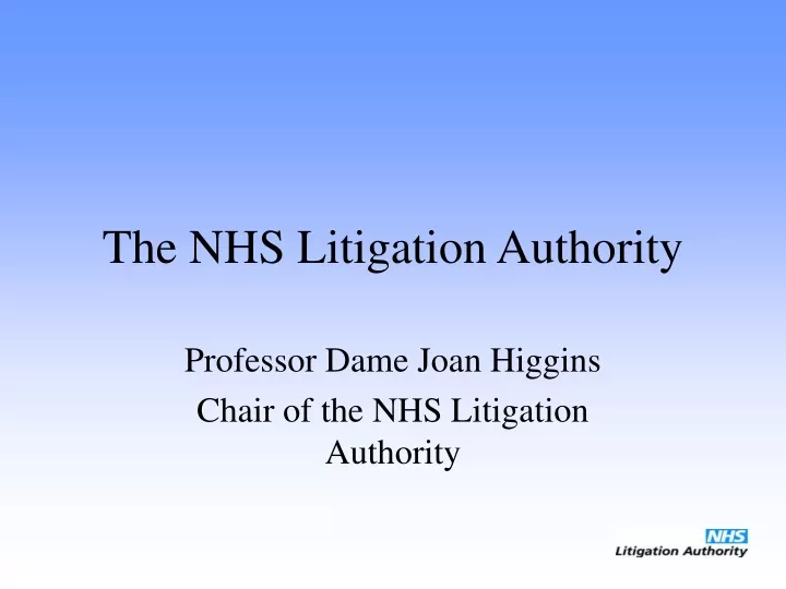 the nhs litigation authority