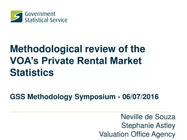 methodological review of the voa s private rental