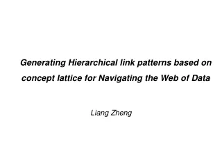 Generating Hierarchical link patterns based on concept lattice for Navigating the Web of Data