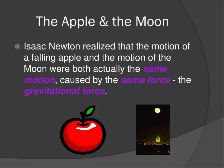 the apple the moon