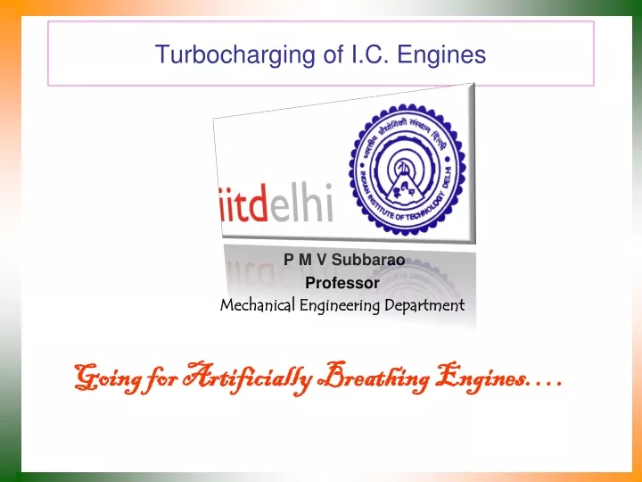 turbocharging of i c engines