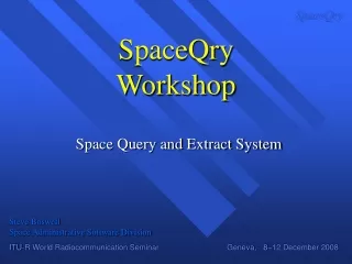 SpaceQry Workshop