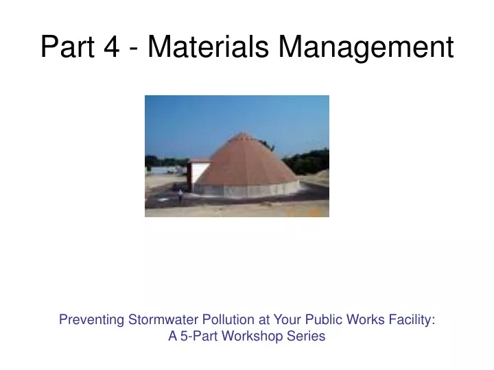 part 4 materials management
