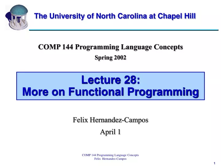 lecture 28 more on functional programming