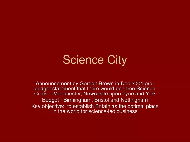 science city
