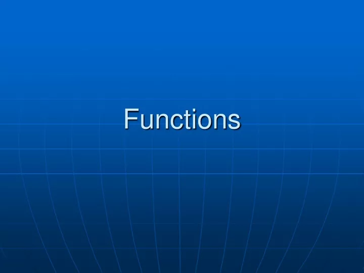 functions