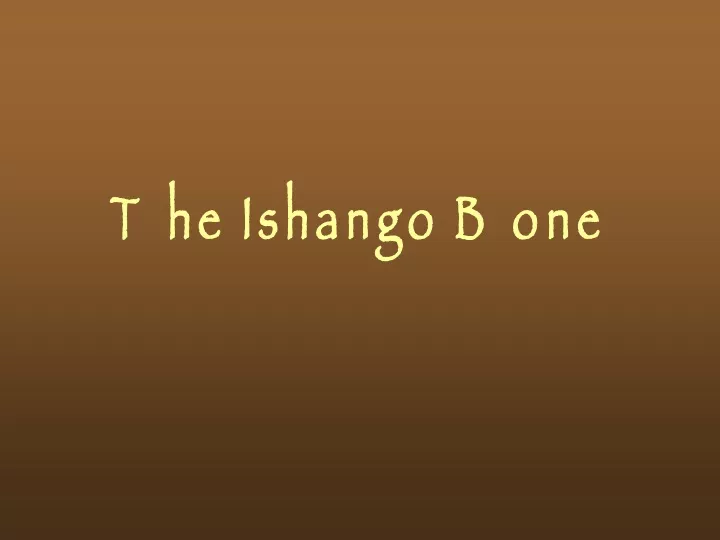 the ishango bone