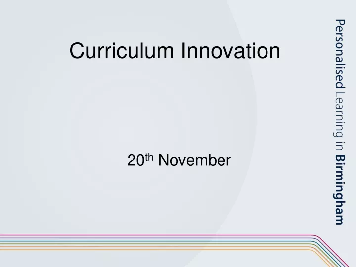 curriculum innovation