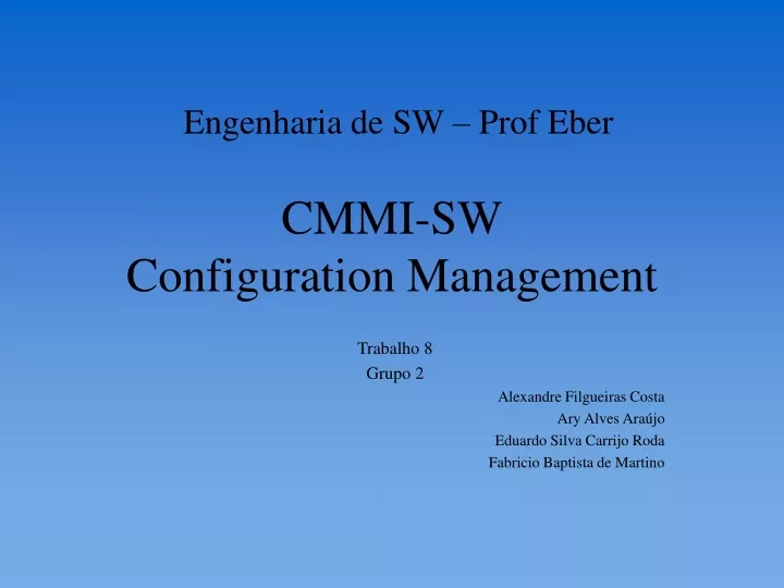 cmmi sw configuration management