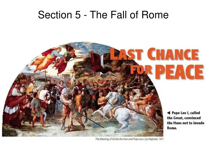 section 5 the fall of rome