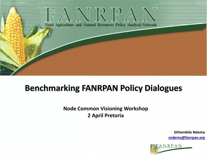 benchmarking fanrpan policy dialogues