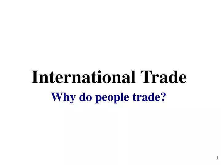 international trade