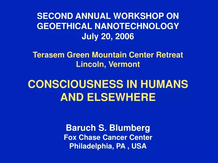 second annual workshop on geoethical