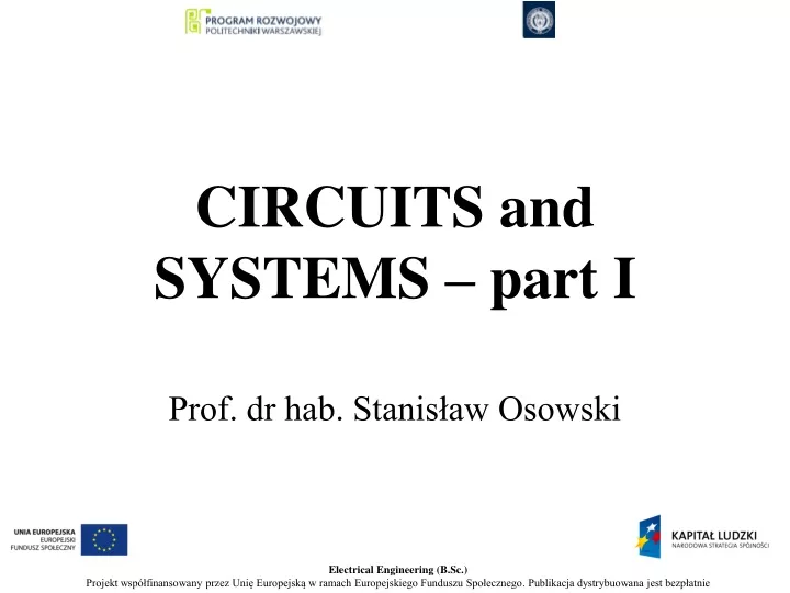circuits and systems part i