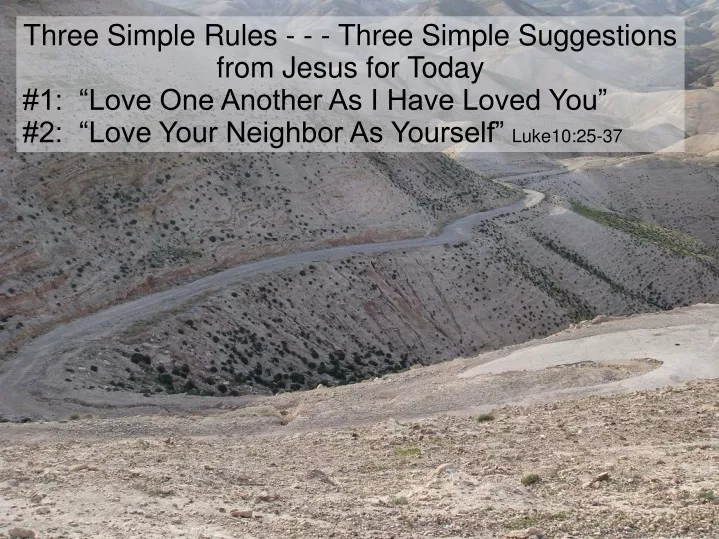 three simple rules three simple suggestions from