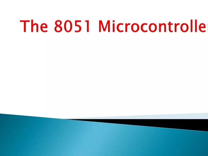 the 8051 microcontroller