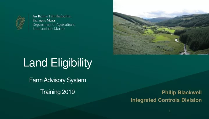 land eligibility farm advisory system training