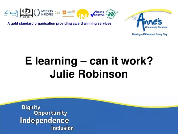 e learning can it work julie robinson