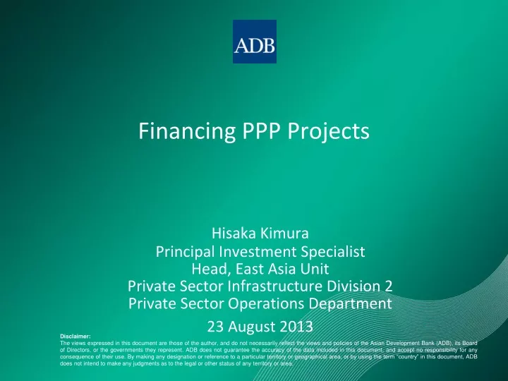 financing ppp projects