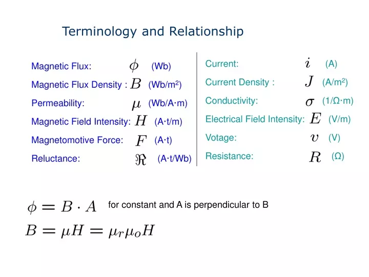 terminology and relationship