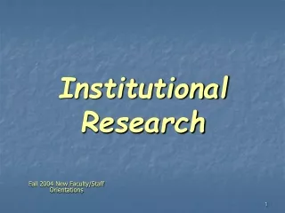 Institutional Research