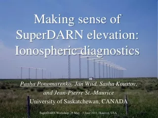 Making sense of SuperDARN elevation:  Ionospheric diagnostics