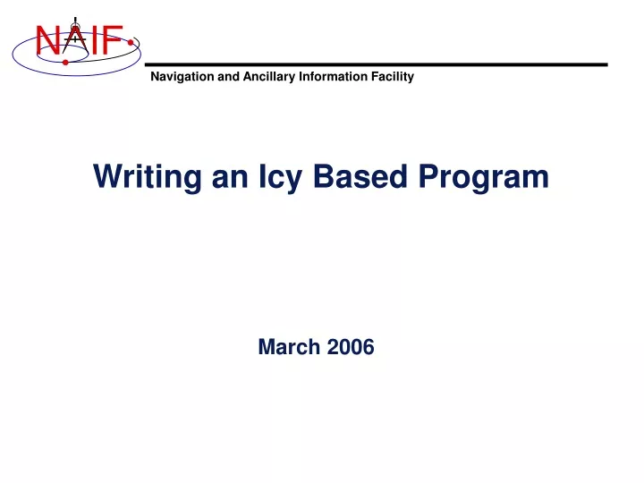 writing an icy based program