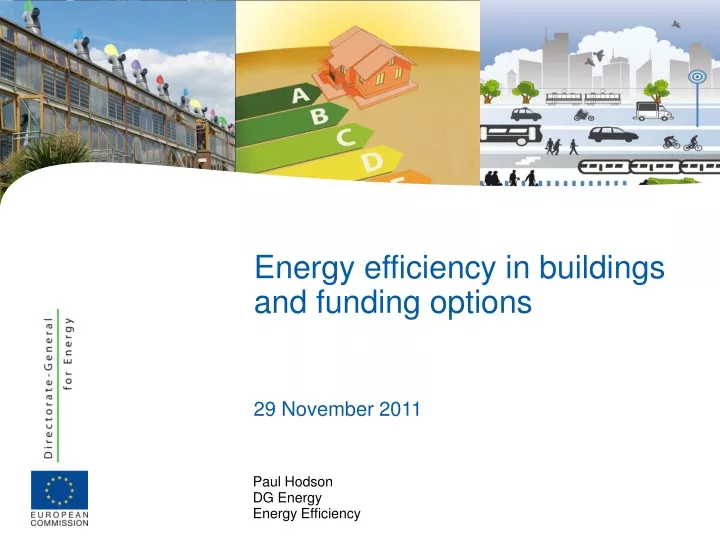 energy efficiency in buildings and funding options