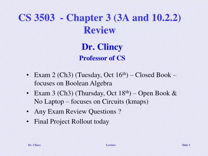 cs 3503 chapter 3 3a and 10 2 2 review
