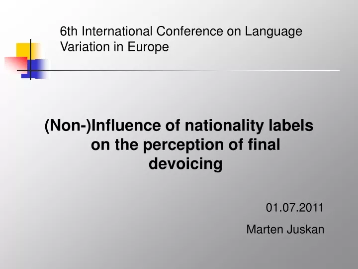 non influence of nationality labels