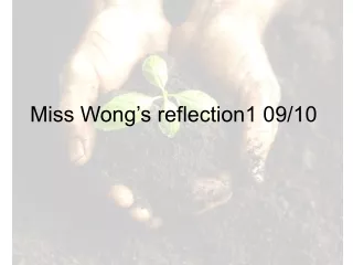 Miss Wong’s reflection1 09/10