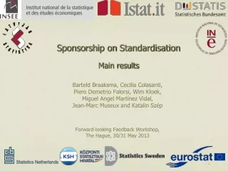 Sponsorship on  Standardisation Main results