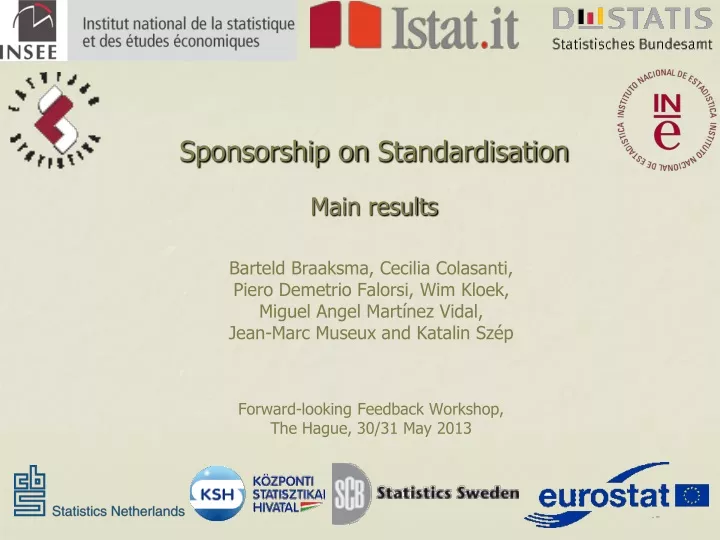sponsorship on standardisation main results