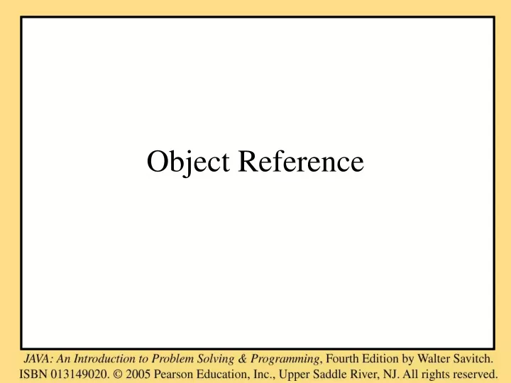 object reference
