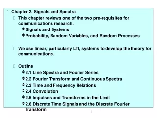 Chapter 2. Signals and Spectra