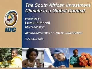 The South African Investment Climate in a Global Context