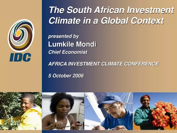 the south african investment climate in a global